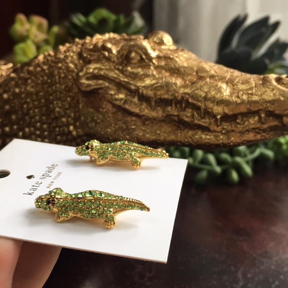 Kate Spade Swamped Alligator Earrings NEW - Picture 4 of 6